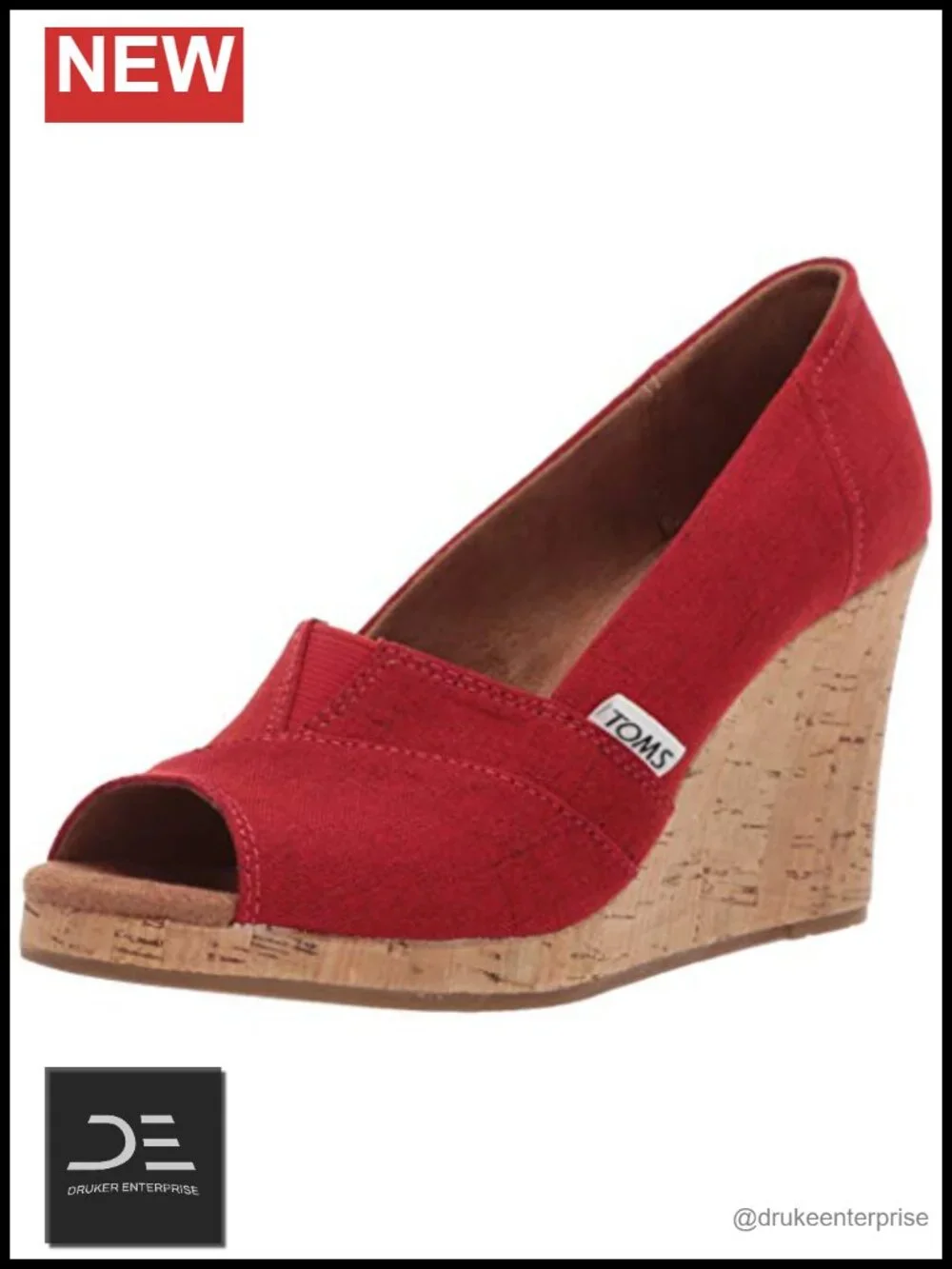 Canvas Sock Liner Classic Wedge Sandals